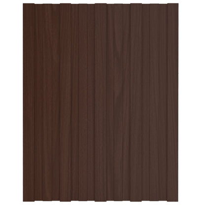 Pannello per tetto 36 pcs Marrone 60 x 45 cm Acciaio zincato