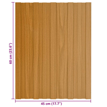 Pannello per tetto 12 pcs Naturale 60 x 45 cm Acciaio zincato | homemem39