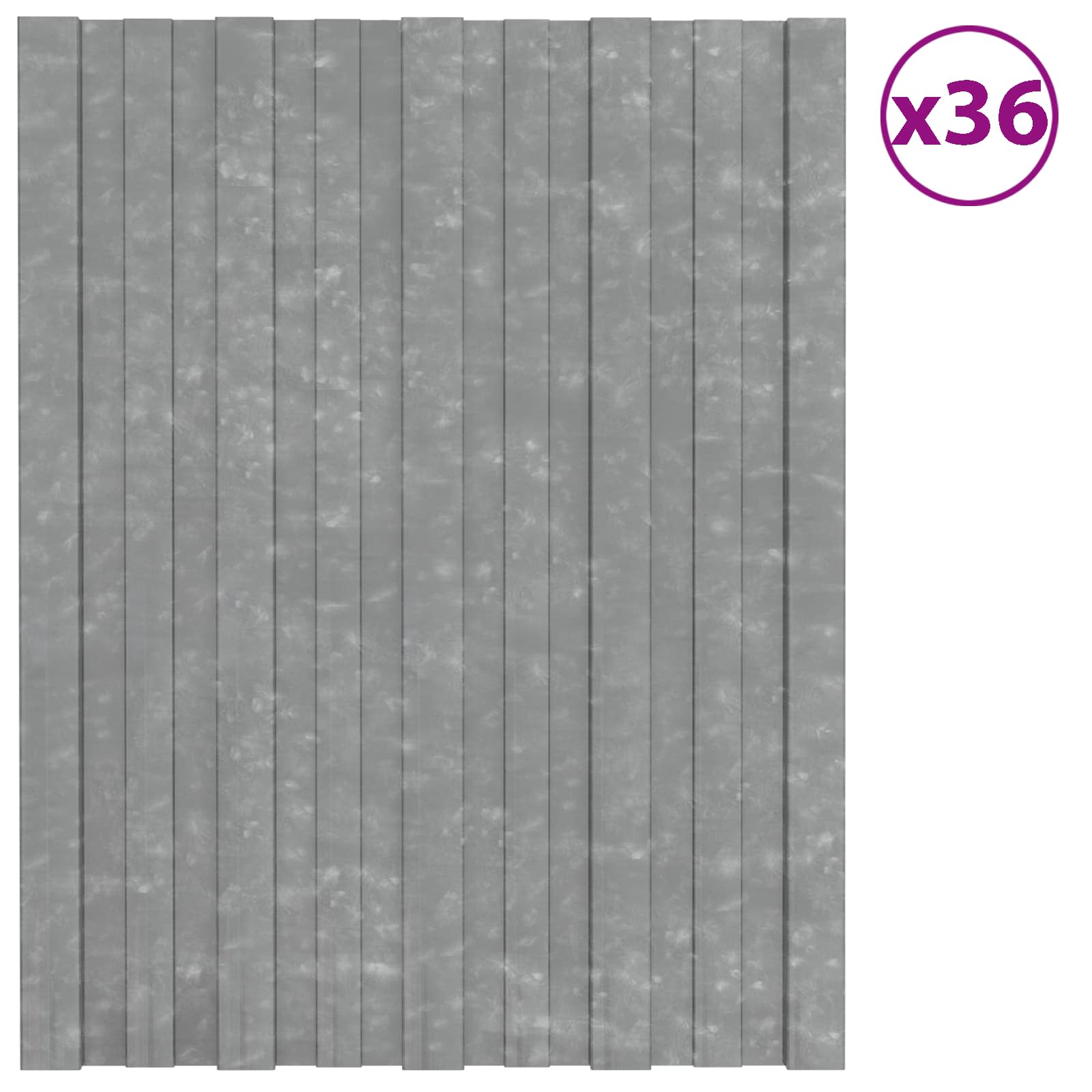 Pannello per tetto 36 pcs Argento 60 x 45 cm Acciaio zincato | homemem39