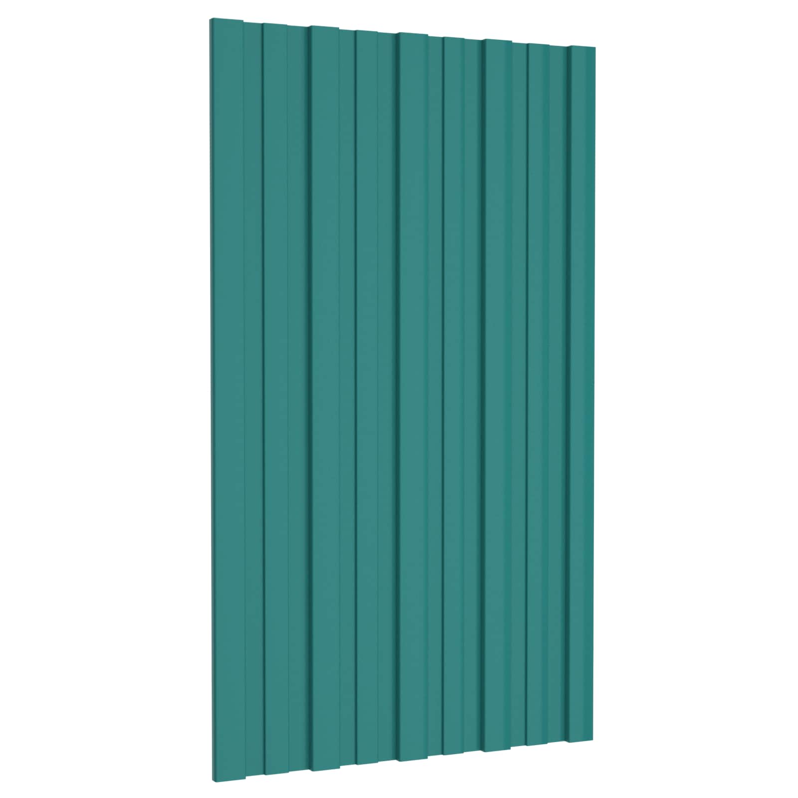 Pannello per tetto 12 pcs Verde 80 x 45 cm Acciaio zincato | homemem39