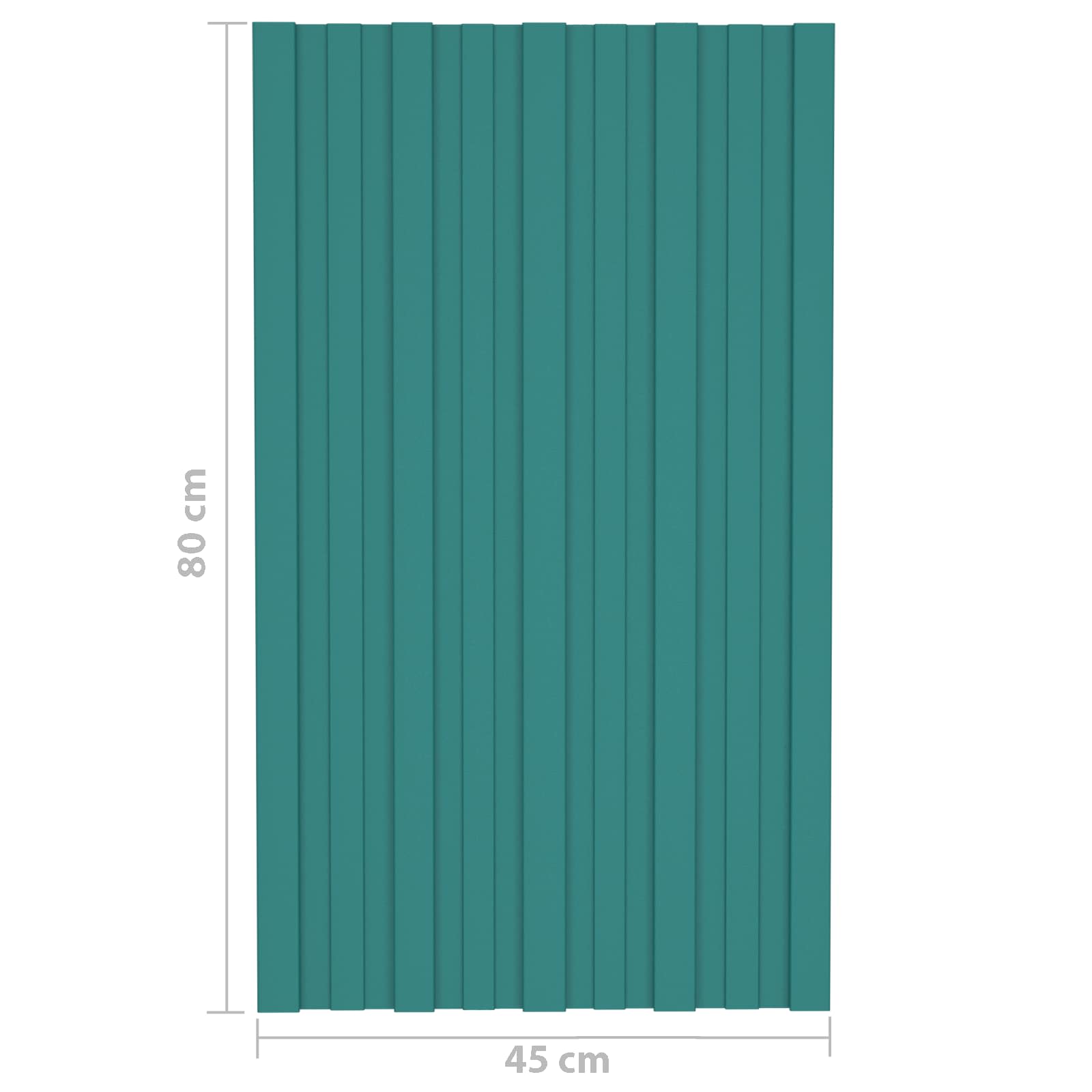 Pannello per tetto 12 pcs Verde 80 x 45 cm Acciaio zincato | homemem39
