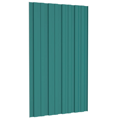 Pannello per tetto 36 pcs Verde 80 x 45 cm Acciaio zincato