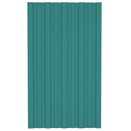 Pannello per tetto 36 pcs Verde 80 x 45 cm Acciaio zincato