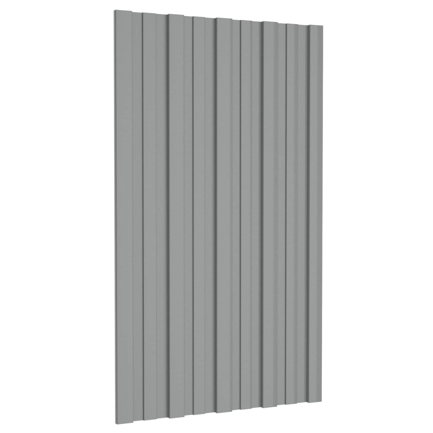 Pannello per tetto 12 pcs Grigio 80 x 45 cm Acciaio zincato