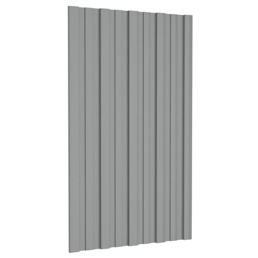Pannello per tetto 36 pcs Grigio 80 x 45 cm Acciaio zincato | homemem39