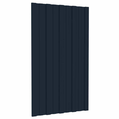 Pannello per tetto 12 pcs Antracite 80 x 45 cm Acciaio zincato | homemem39