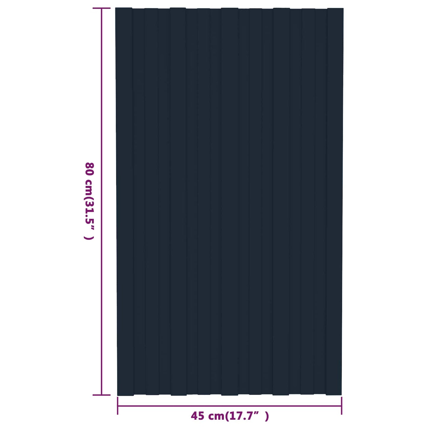 Pannello per tetto 36 pcs Antracite 80 x 45 cm Acciaio zincato | homemem39