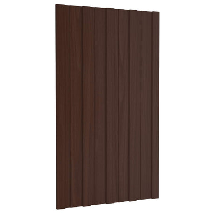 Pannello per tetto 36 pcs Marrone 80 x 45 cm Acciaio zincato | homemem39