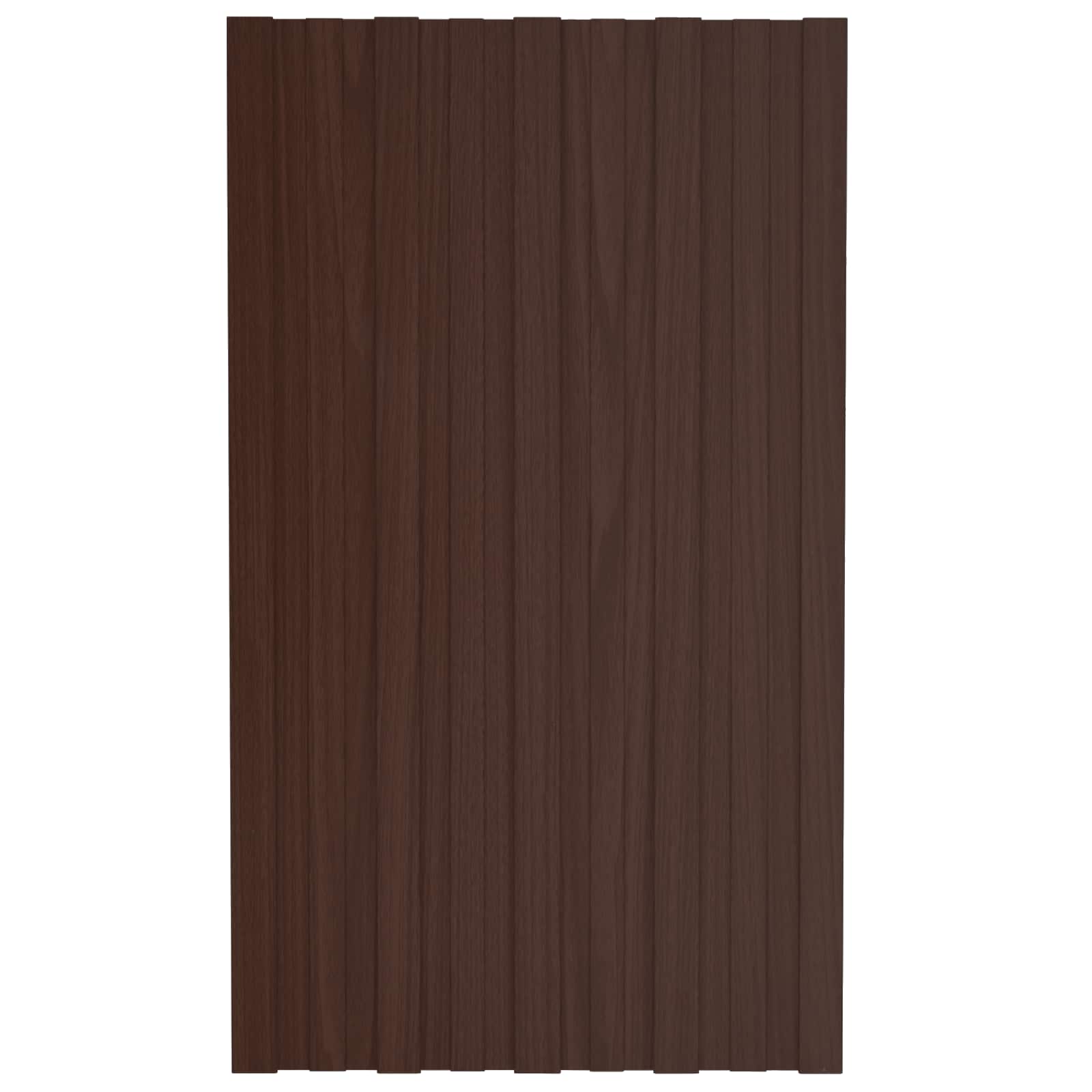 Pannello per tetto 36 pcs Marrone 80 x 45 cm Acciaio zincato | homemem39