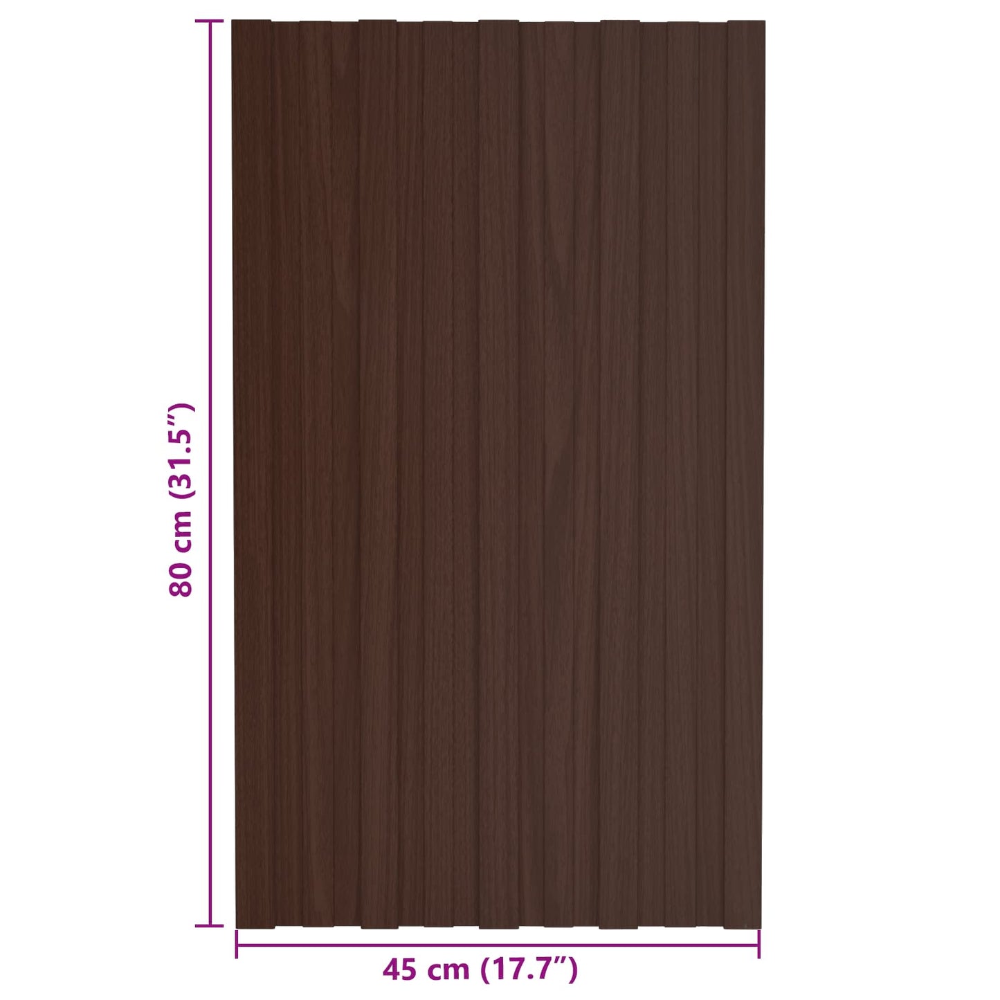 Pannello per tetto 36 pcs Marrone 80 x 45 cm Acciaio zincato | homemem39