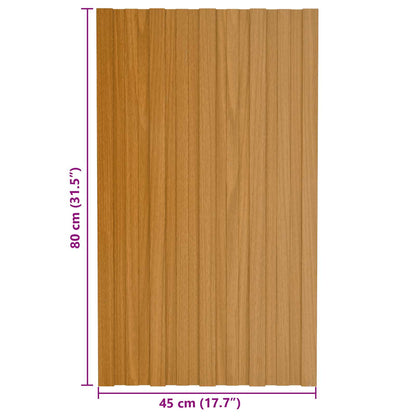 Pannello per tetto 36 pcs Naturale 80 x 45 cm Acciaio zincato | homemem39