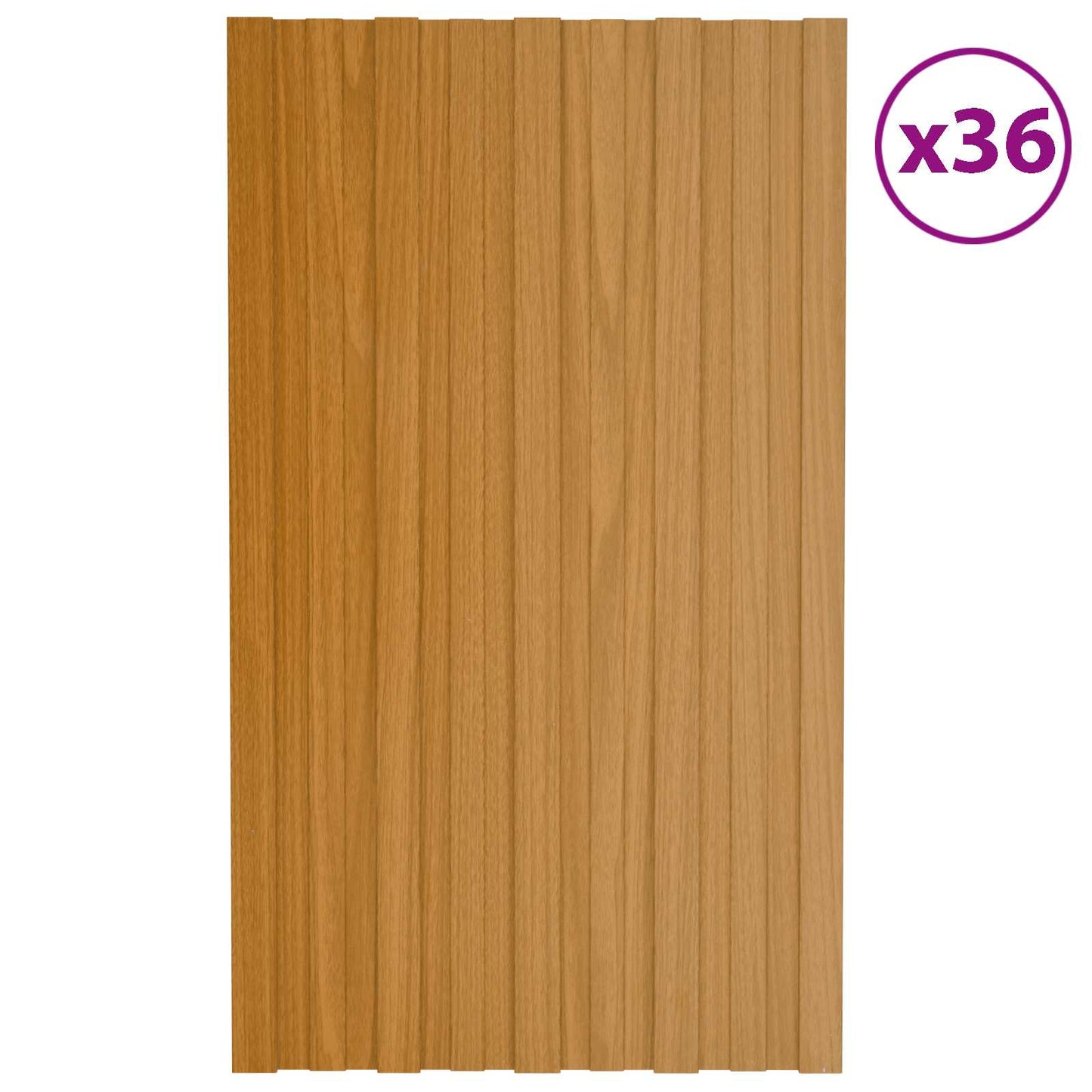 Pannello per tetto 36 pcs Naturale 80 x 45 cm Acciaio zincato | homemem39