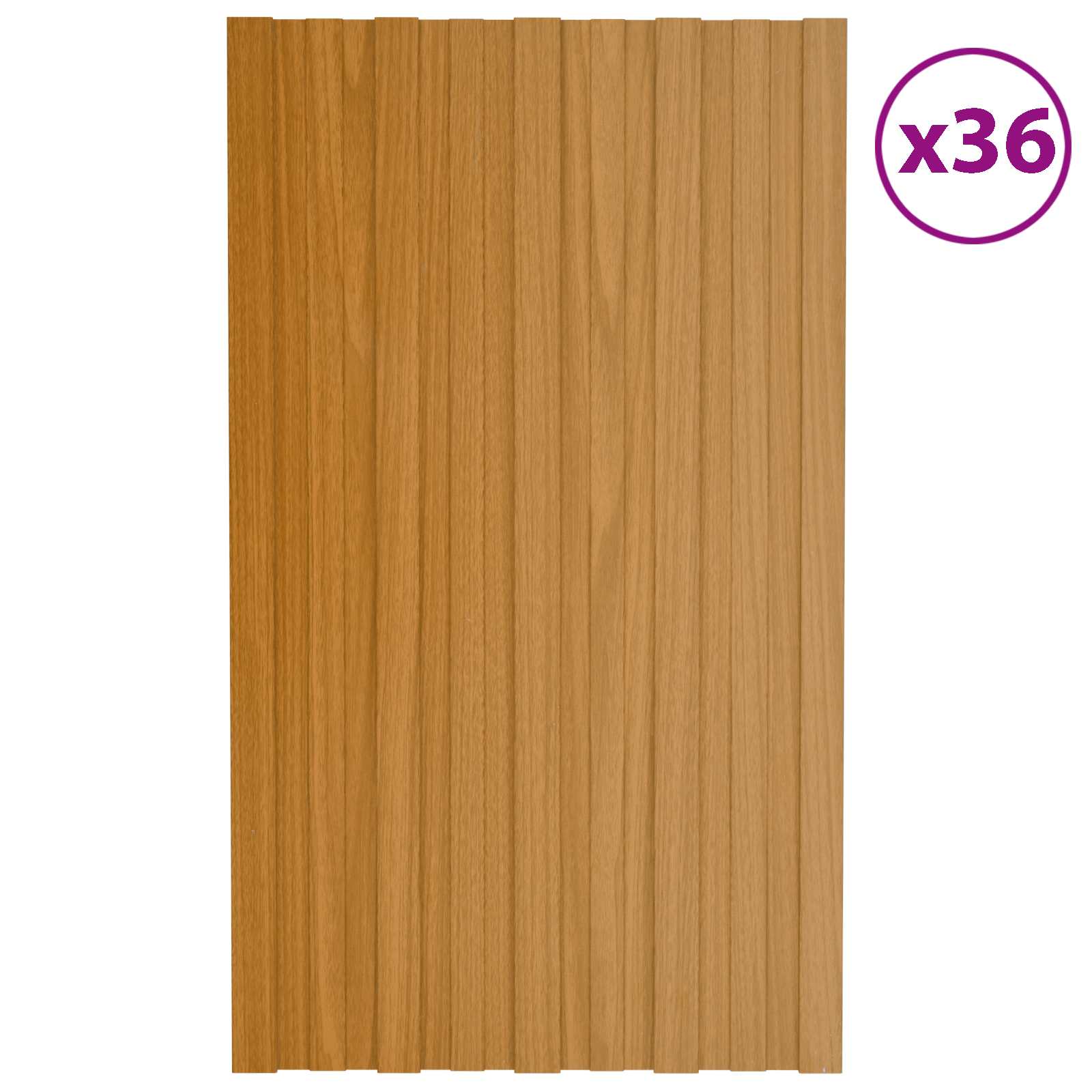 Pannello per tetto 36 pcs Naturale 80 x 45 cm Acciaio zincato | homemem39