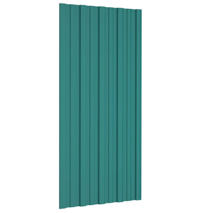 Pannello per tetto 36 pcs Verde 100 x 45 cm Acciaio zincato | homemem39