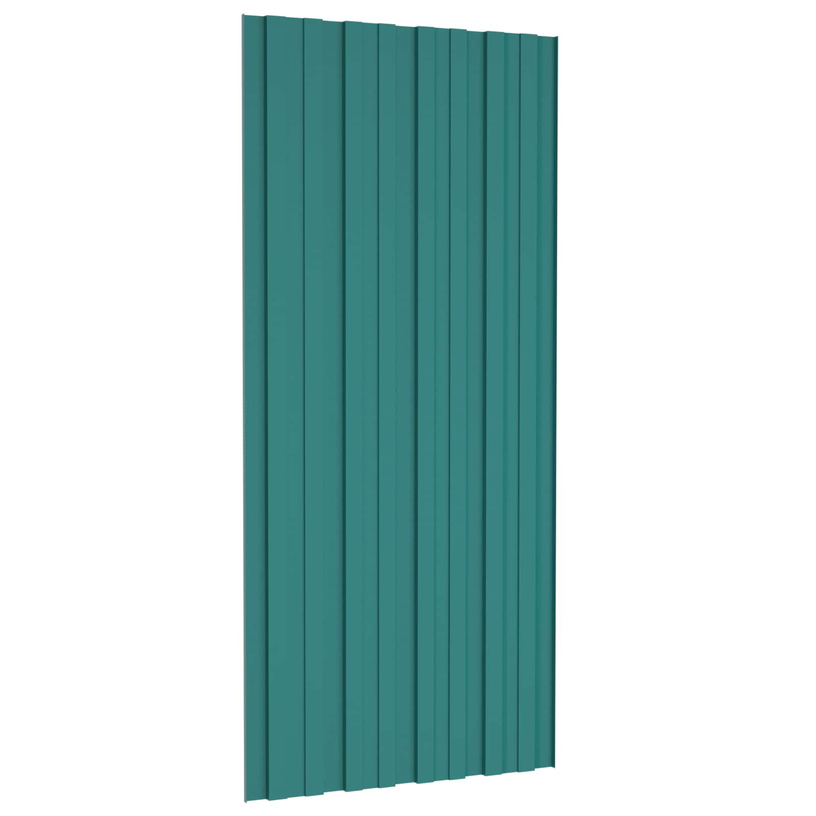 Pannello per tetto 36 pcs Verde 100 x 45 cm Acciaio zincato | homemem39
