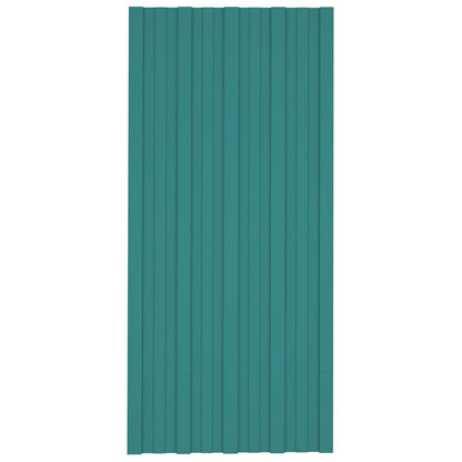 Pannello per tetto 36 pcs Verde 100 x 45 cm Acciaio zincato