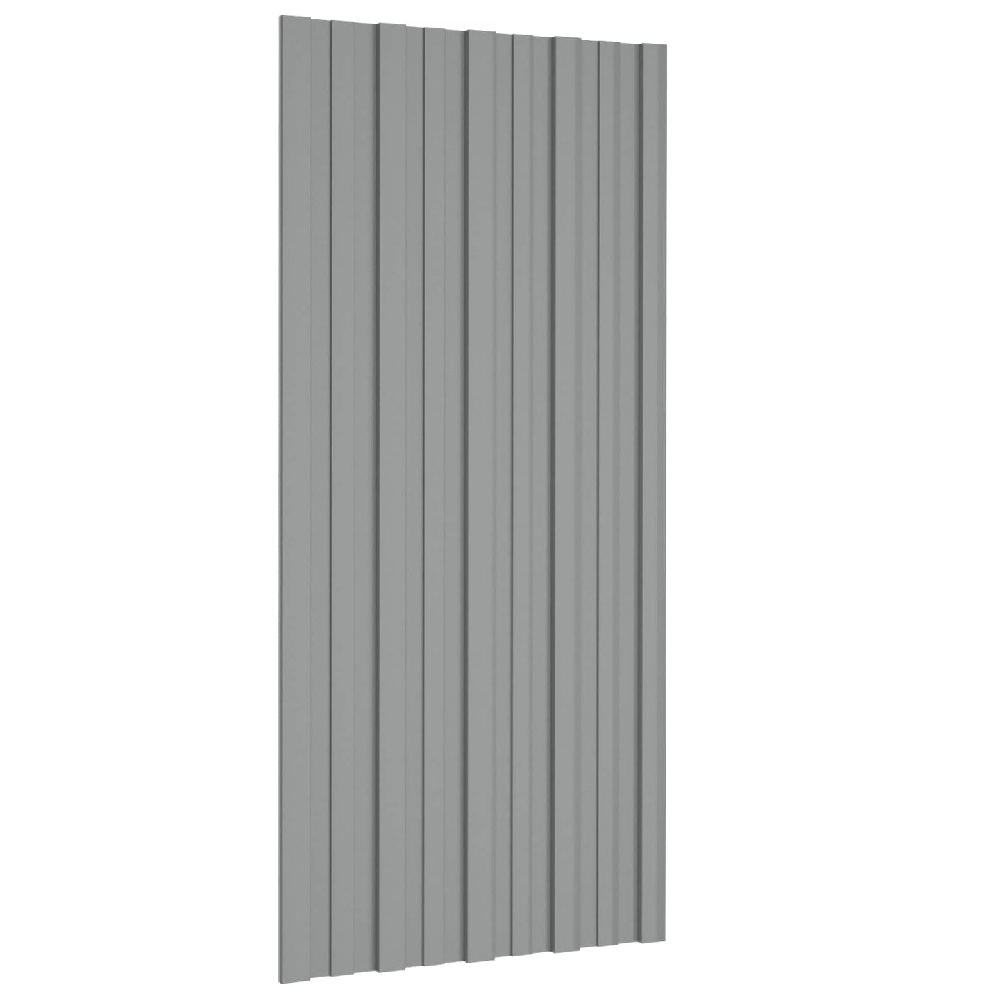 Pannello per tetto 12 pcs Grigio 100 x 45 cm Acciaio zincato | homemem39