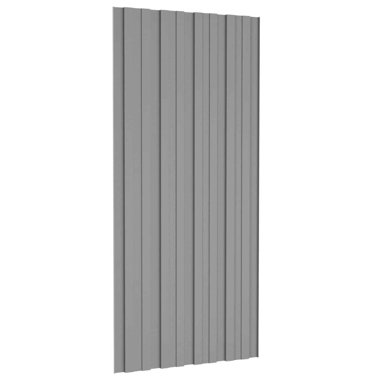 Pannello per tetto 12 pcs Grigio 100 x 45 cm Acciaio zincato | homemem39