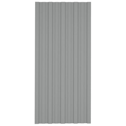 Pannelli da Tetto 36 pz in Acciaio Zincato Grigio 100x45 cm - homemem39