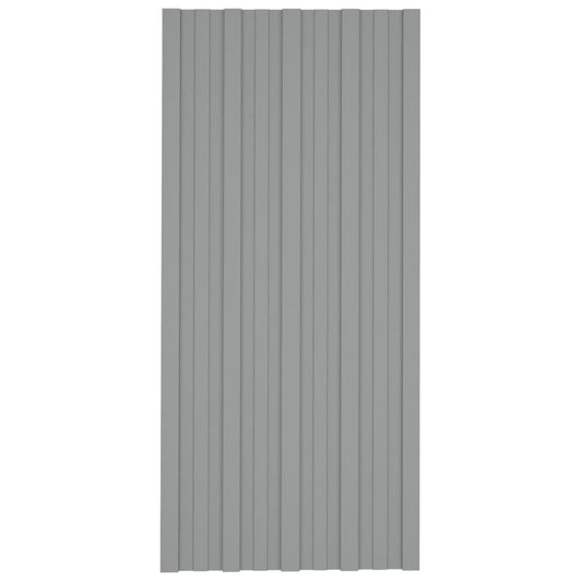 Pannelli da Tetto 36 pz in Acciaio Zincato Grigio 100x45 cm - homemem39