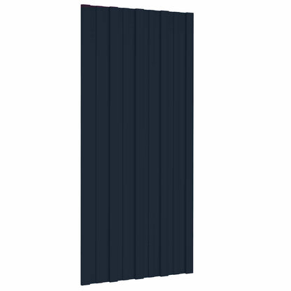 Pannello per tetto 12 pcs Antracite 100 x 45 cm Acciaio zincato | homemem39