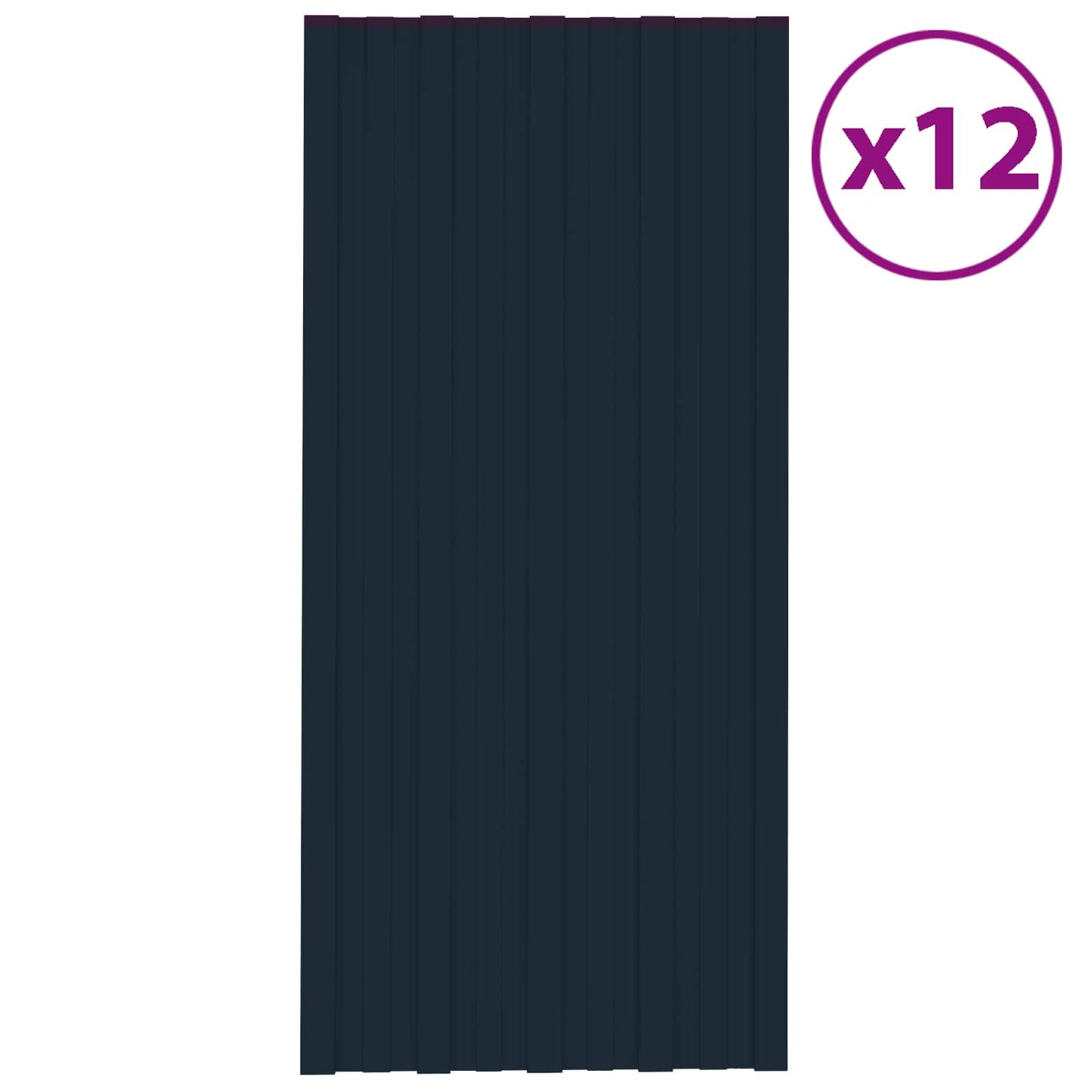 Pannello per tetto 12 pcs Antracite 100 x 45 cm Acciaio zincato