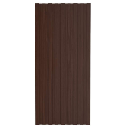 Pannello per tetto 12 pcs Marrone 100 x 45 cm Acciaio zincato