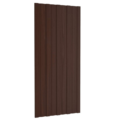 Pannello per tetto 36 pcs Marrone 100 x 45 cm Acciaio zincato | homemem39