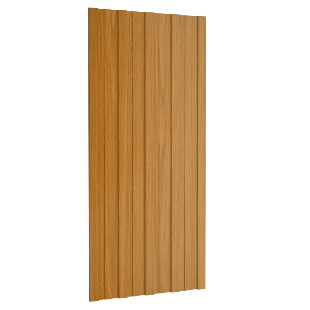 Pannelli da Tetto 12 pz in Acciaio Zincato Naturale 100x45 cm