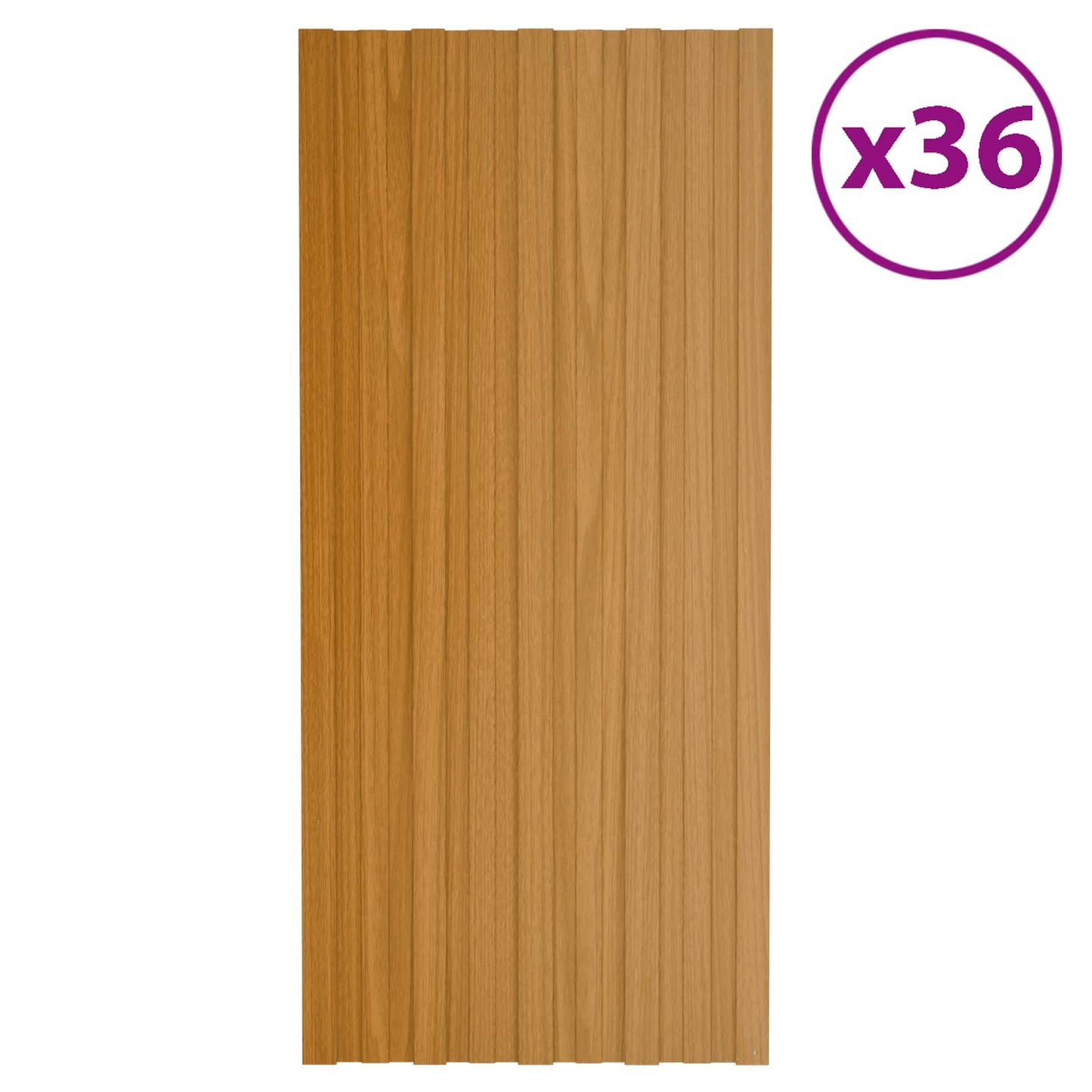 Pannello per tetto 36 pcs Naturale 100 x 45 cm Acciaio zincato | homemem39