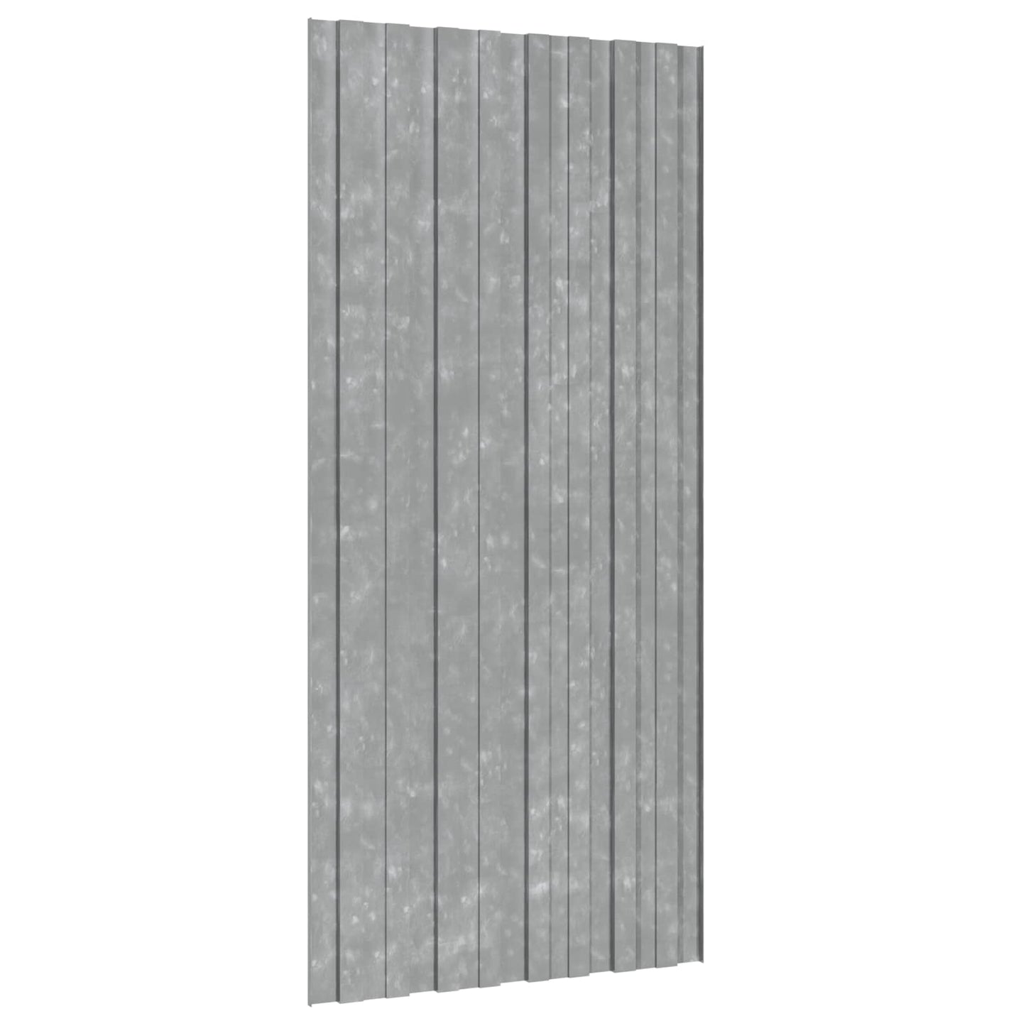 Pannello per tetto 12 pcs Argento 100 x 45 cm Acciaio zincato | homemem39