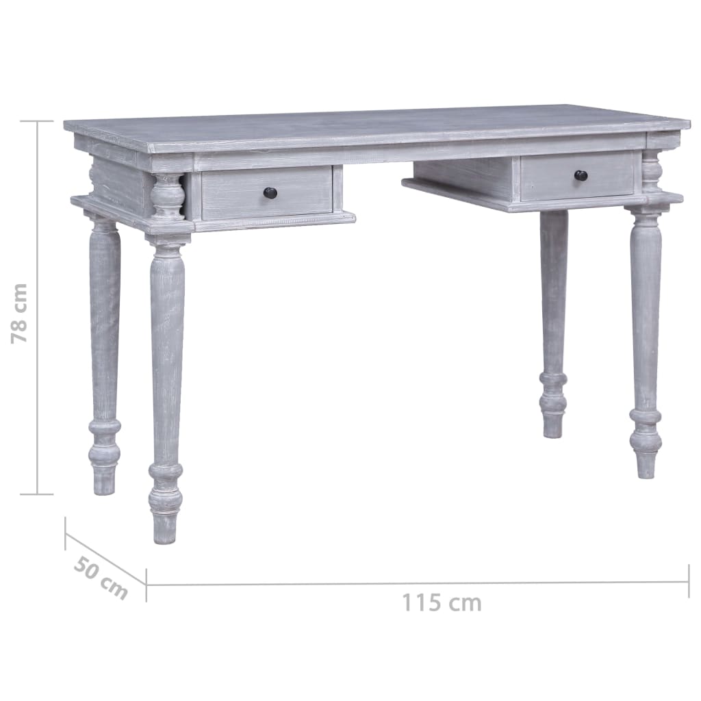 Scrivania 115x50x78 cm in Legno Massello di Mogano - homemem39