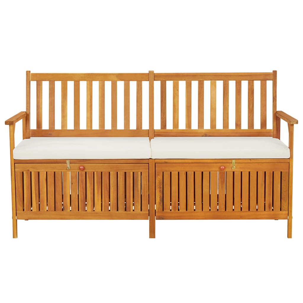 Cassapanca con Cuscino 148 cm in Legno Massello di Acacia | homemem39
