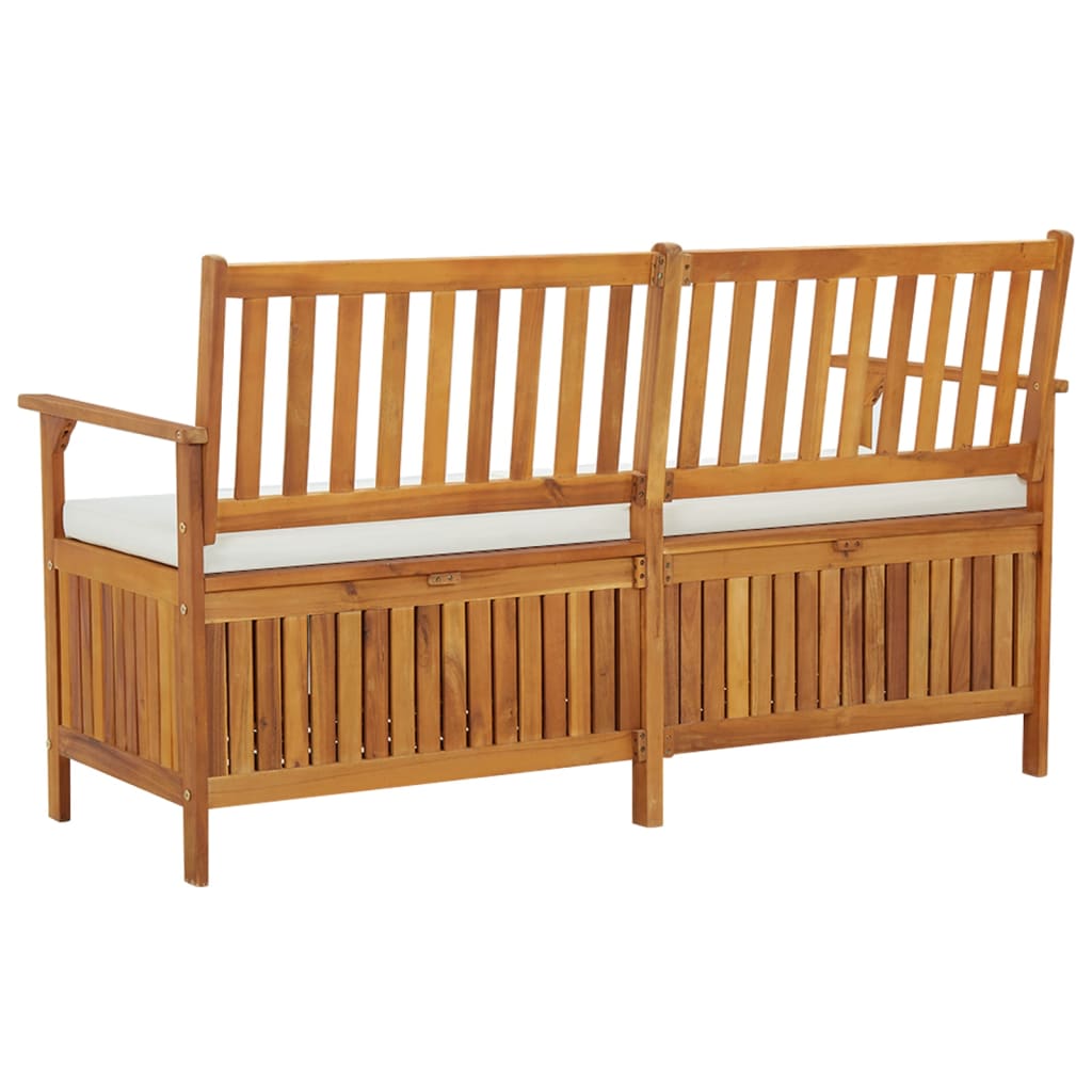 Cassapanca con Cuscino 148 cm in Legno Massello di Acacia | homemem39