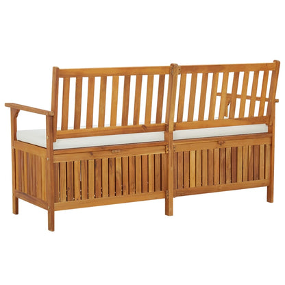 Cassapanca con Cuscino 148 cm in Legno Massello di Acacia | homemem39