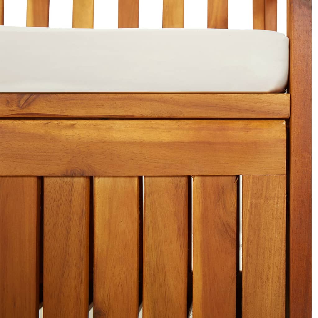 Cassapanca con Cuscino 148 cm in Legno Massello di Acacia | homemem39