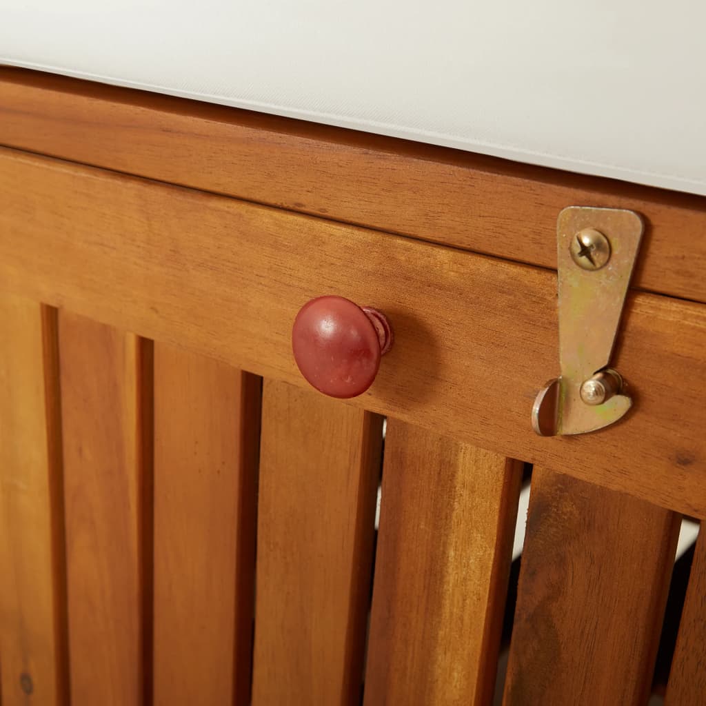 Cassapanca con Cuscino 148 cm in Legno Massello di Acacia | homemem39