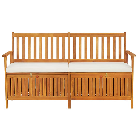 Cassapanca con Cuscino 170 cm in Legno Massello di Acacia | homemem39
