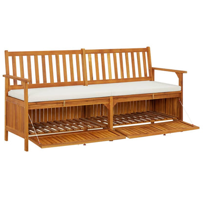 Cassapanca con Cuscino 170 cm in Legno Massello di Acacia | homemem39