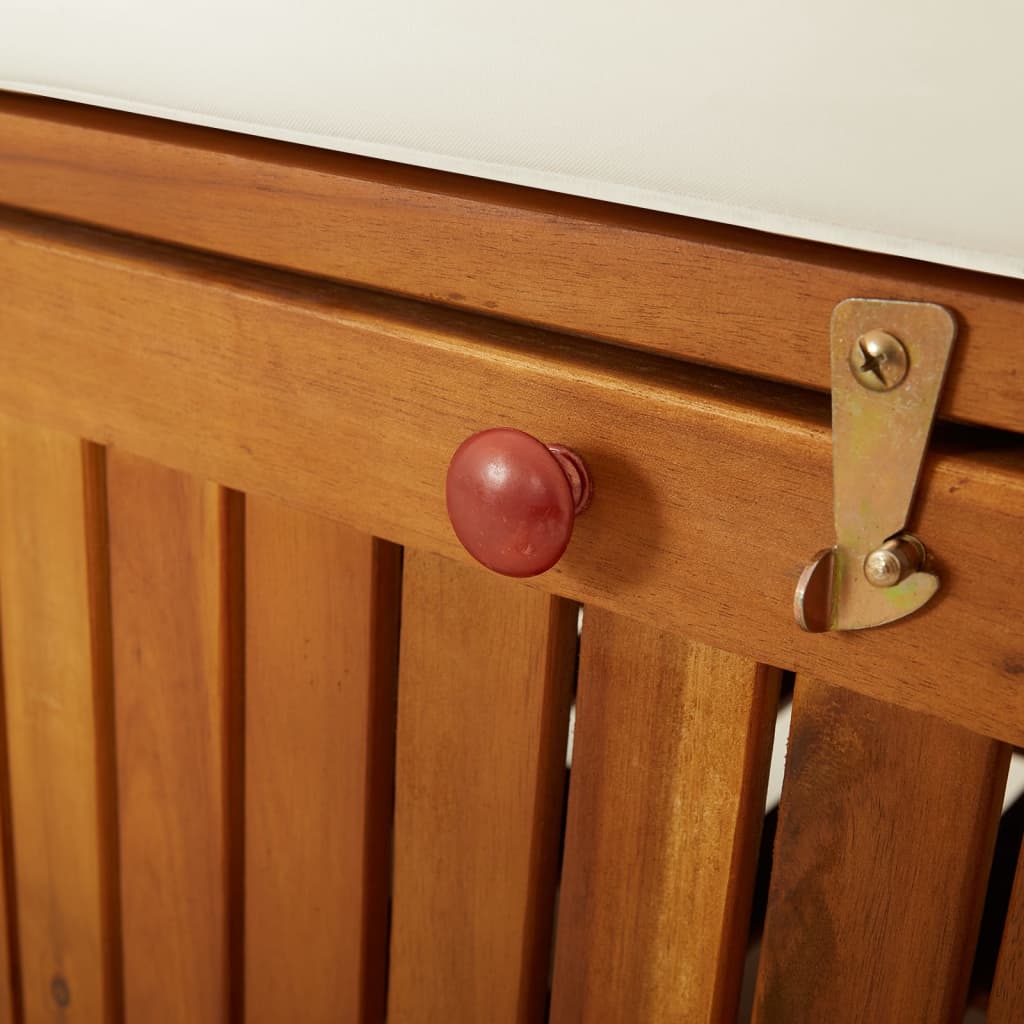 Cassapanca con Cuscino 170 cm in Legno Massello di Acacia | homemem39
