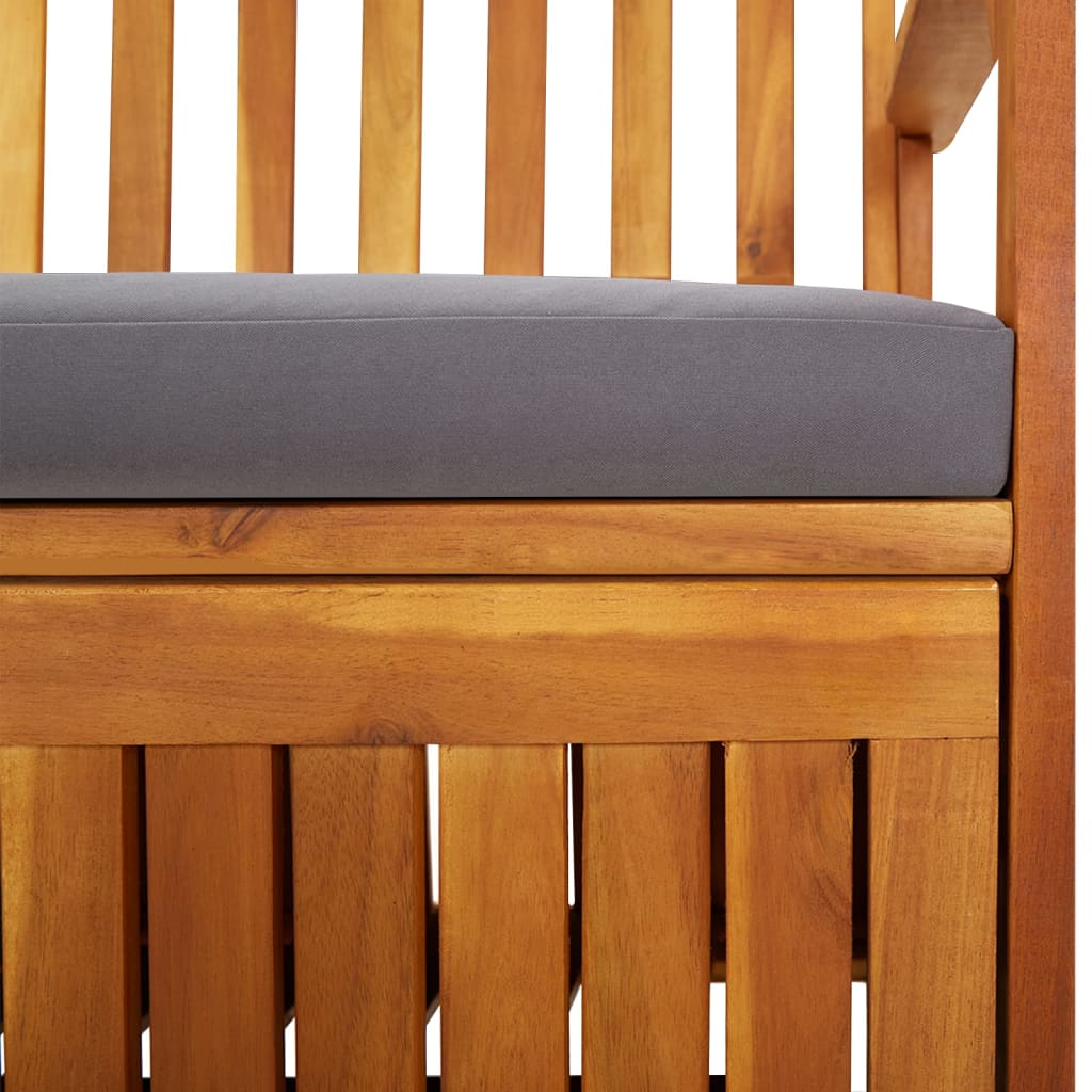 Cassapanca con Cuscino 148 cm in Legno Massello di Acacia | homemem39