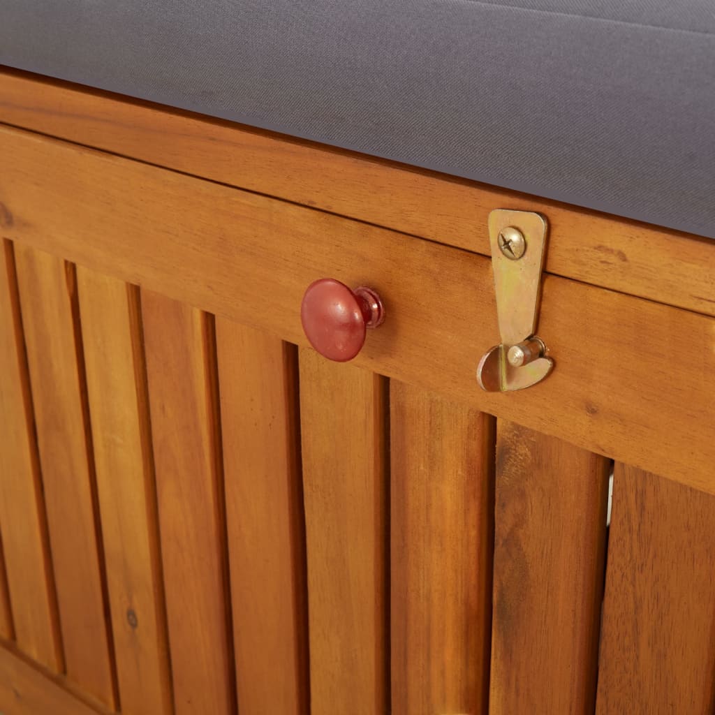 Cassapanca con Cuscino 148 cm in Legno Massello di Acacia | homemem39