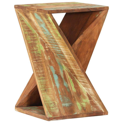 Tavolino 35x35x55 cm in Legno Massello di Recupero