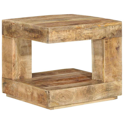 Tavolino da Salotto 45x45x40 cm in Legno Massello di Mango