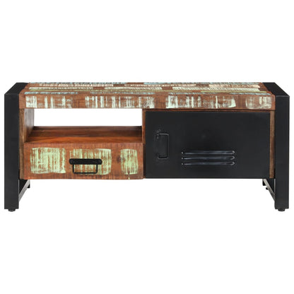 Tavolino da Salotto 100x50x41 cm in Legno Massello di Recupero | homemem39