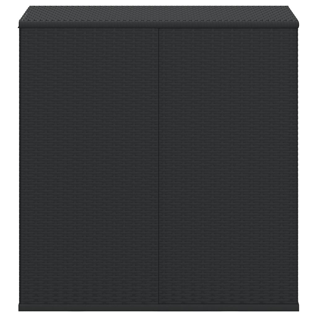Contenitore Cuscini da Giardino Rattan PE 100x49x103,5 cm Nero - homemem39