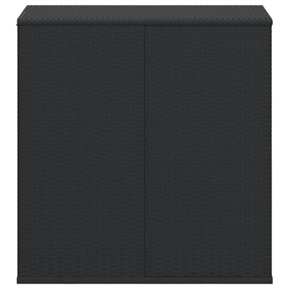 Contenitore Cuscini da Giardino Rattan PE 100x49x103,5 cm Nero - homemem39