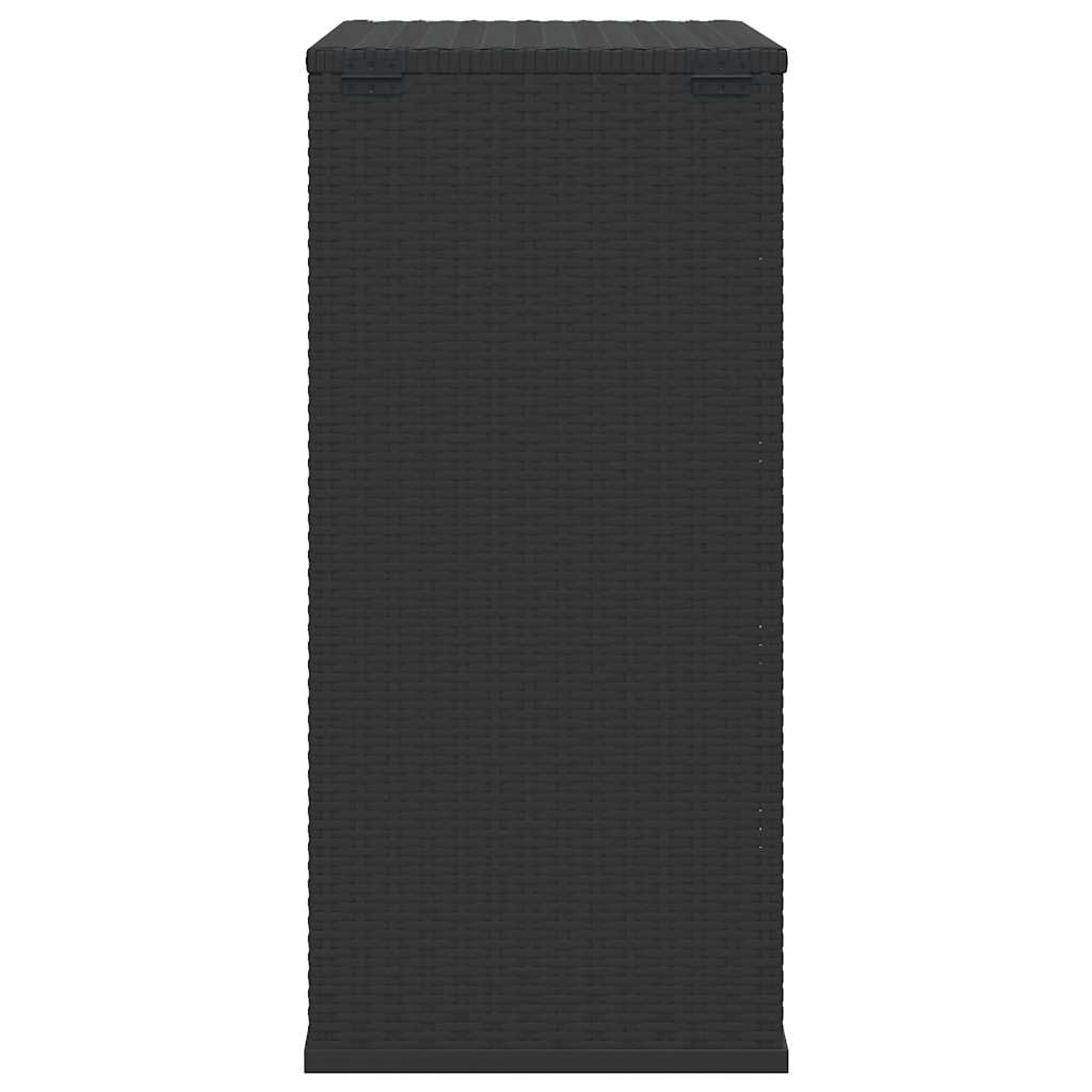 Contenitore Cuscini da Giardino Rattan PE 100x49x103,5 cm Nero - homemem39