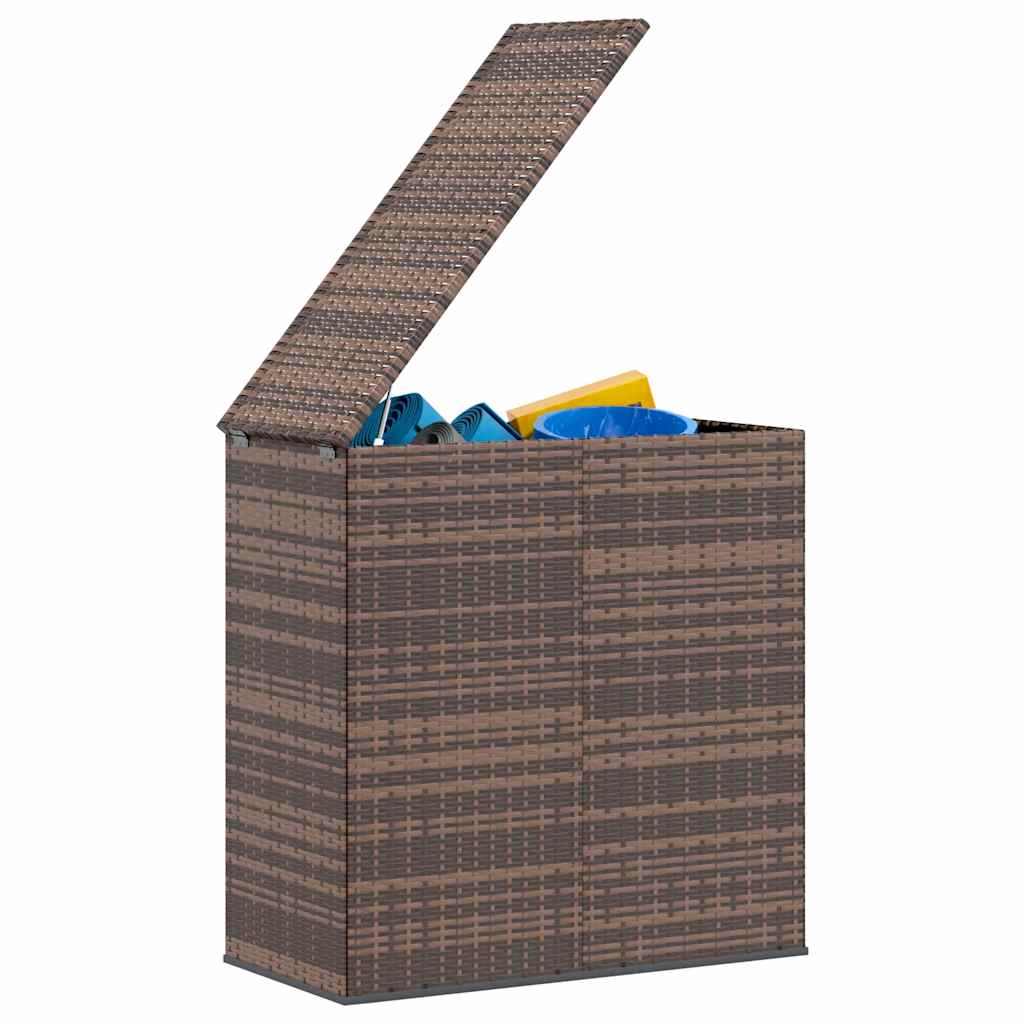 Contenitore da Giardino in Rattan PE 100x49x103,5 cm Marrone - homemem39