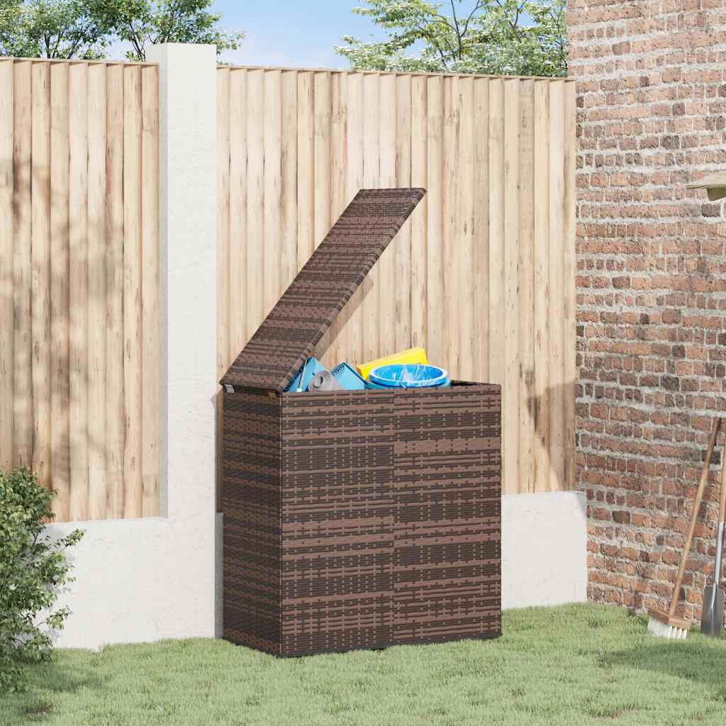 Contenitore da Giardino in Rattan PE 100x49x103,5 cm Marrone - homemem39